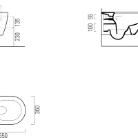 GSI PURA ECO 880726 Унитаз подвесной, безободковый (чёрный матовый)