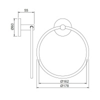 Jaquar Continental ACN-ACR-1121BN Держатель для полотенца - кольцо (античная медь)
