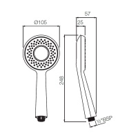 Jaquar Rain Shower HSH-CHR-1715 Ручной душ (хром)