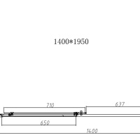 Vincea Slim-N VSR-4SN8014CLB Душевой уголок 1400*800*1950 мм (профиль чёрный матовый | витраж прозрачное стекло)