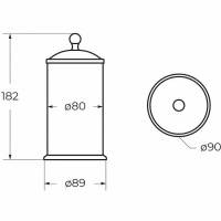 CEZARES APHRODITE-PC-02-M Диспенсер для ватных дисков (бронза)