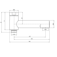 AQUAme AQM8301BG Излив поворотный с картриджем (золото шлифованное)