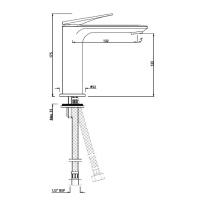 Jaquar Laguna LAG-GMP-91023BWF Смеситель для раковины (золото матовое PVD)