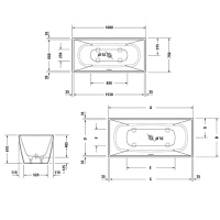 Duravit Vitrium 700460HD0000000 Ванна свободностоящая 160*75 см (светло-серый матовый)