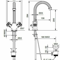 CEZARES OLIMP-LS2-01-O Смеситель для раковины (хром)