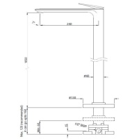 Jaquar Laguna LAG-CHR-91027 Напольный смеситель для раковины - внешняя часть (хром)