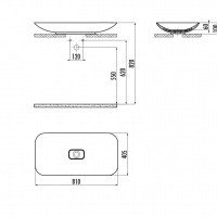 Creavit Foglia FG180-00CB00E-0000 Раковина накладная 810*405 мм (белый глянцевый)