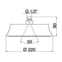 Cisal Shower DS01620024 Верхний душ ∅ 220 мм (золото)