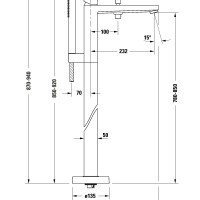 Duravit Manhattan MH5250000010 Напольный смеситель для ванны - внешняя часть (хром)