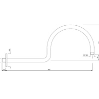 Jaquar Shower SHA-GLD-485 Кронштейн для верхнего душа 460 мм (золото)