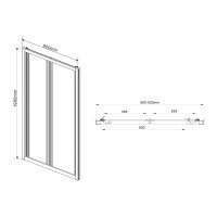 Vincea Garda VDB-1G900CL Душевая дверь 900*1900 мм (профиль хром | витраж прозрачное стекло)