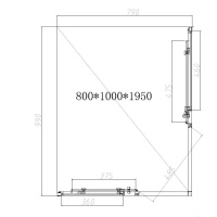 Vincea Slim-N VSS-4SN8010CL Душевой уголок 1000*800*1950 мм (профиль хром | витраж прозрачное стекло)