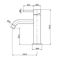 AQUAme Siena AQM6210GG Смеситель для раковины (золото)