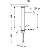 Duravit C.1 C11030002046 Смеситель для раковины (чёрный матовый)