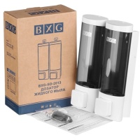 BXG BXG-SD-2013 Двойной дозатор для жидкого мыла 2*0,2 л (белый матовый)
