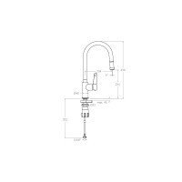 Ramon Soler KITCHEN 387901V2MC Высокий смеситель для кухни с вытяжным изливом (хром)