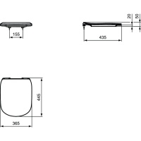 Ideal Standard Tesi T3868V3/123AC Система инсталляции в комплекте с подвесным унитазом (чёрный матовый | клавиша белая)