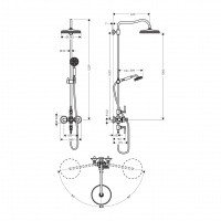 AXOR Montreux Showerpipe 16572260 Душевая система (шлифованный хром)