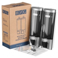 BXG BXG-SD-2013C Двойной дозатор для жидкого мыла 2*0,2 л (хром матовый)