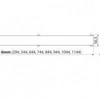 AlcaPlast GL1204-750 Дизайн-решётка для душевого трапа 750 мм (чёрное стекло)