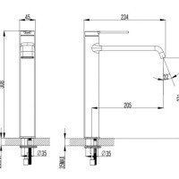 AQUAme Asti AQM6414GM Смеситель для раковины высокий (металл)