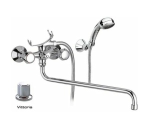 Remer Victoria EX04VI Смеситель для ванны с длинным изливом (хром)