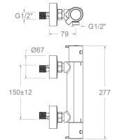 Ramon Soler BLAUTHERM 943404BT Термостатический смеситель для душа (хром)