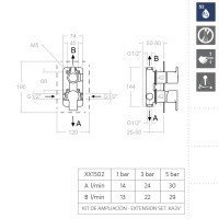 Ramon Soler RS-Q 931502S Смеситель для ванны на два потребителя (хром)