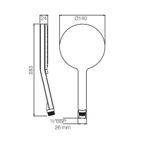 Jaquar Rain Shower HSH-CHR-1727 Ручной душ (хром)