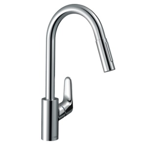 Hansgrohe Focus M41 31833000 Высокий смеситель для кухни с вытяжным изливом (хром)