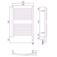 Сунержа Аркус 3.0 30-5705-6040 Электрический полотенцесушитель 430*720 мм (белый матовый)