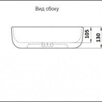 CeramaLux N 78105 Раковина накладная на столешницу 46*33 см (белый)