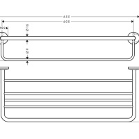 Axor Universal Circular 42843990 Держатель для полотенец | полка 60 см (золото полированное)