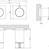 Gessi Inverso Shower 73036.299 Термостат для ванны - внешняя часть (чёрный матовый)