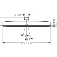 Hansgrohe Pulsify E 24331000 Верхний душ 260*260 мм (хром)