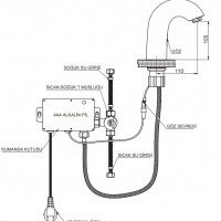 GPD Fotoselli FLB10-S Электронный смеситель для раковины - комбинированное питание (черный матовый)