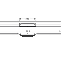 Hansgrohe RainDrain Flex 56053800 Трап для душа 1000 мм - внешняя часть (нержавеющая сталь шлифованная)