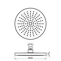 Almar Round Emotion E044119.CR Верхний душ Ø 200 мм (хром)