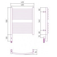 Сунержа Аркус 3.0 00-5704-5040 Электрический полотенцесушитель 430*620 мм (сталь)