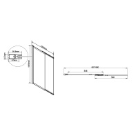 Vincea VSB-1E100CL Шторка для ванны 1000*1450 мм (профиль хром | витраж прозрачное стекло)