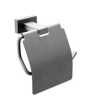 BELZ B90403 Держатель для туалетной бумаги с крышкой (вороненая сталь)