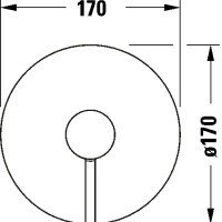 Duravit Circle CE4210010010 Смеситель для душа - внешняя часть (хром)