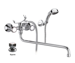 Remer Egizia EX04EGCE Смеситель для ванны с длинным изливом (хром)