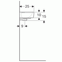 GEBERIT Renova Plan 272140000 Раковина подвесная 400*250 мм