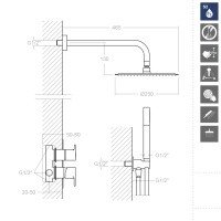 Ramon Soler RS-Q K9315021 Душевая система - комплект со смесителем (хром)