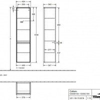 Villeroy Boch Collaro C033L1MS Шкаф пенал для ванной комнаты, петли справа (White Matt).