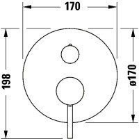 Duravit Circle CE4210012010 Смеситель для ванны - внешняя часть (хром)