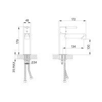 IDDIS Aiger AIGMG00i01 Смеситель для раковины (золото шлифованное)