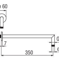 NOBILI AD138/44SB Кронштейн для верхнего душа 350 мм (бронза шлифованная)