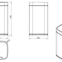 JAVA S-883B-12LG Сенсорное ведро для мусора 12 л (мятный)